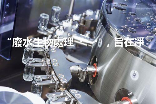 “廢水生物處理，旨在凈化水源，守護碧水藍天”